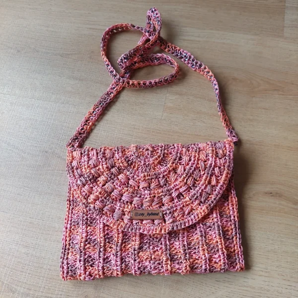 Multicolor Striped Crochet Sport Tote