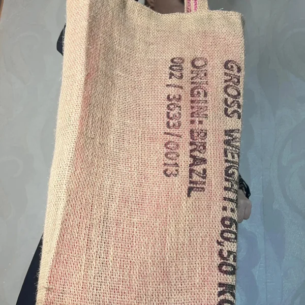 Doğal Kanaviçe Baskılı Alışveriş Çantası