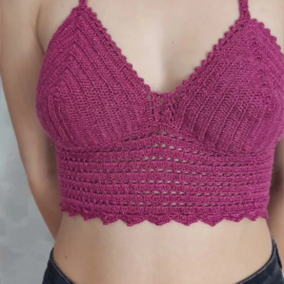 El Örgüsü Üçgen Model Bralet Üst