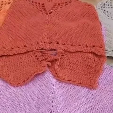 Mürdüm Rengi El Örgüsü Bralet Top