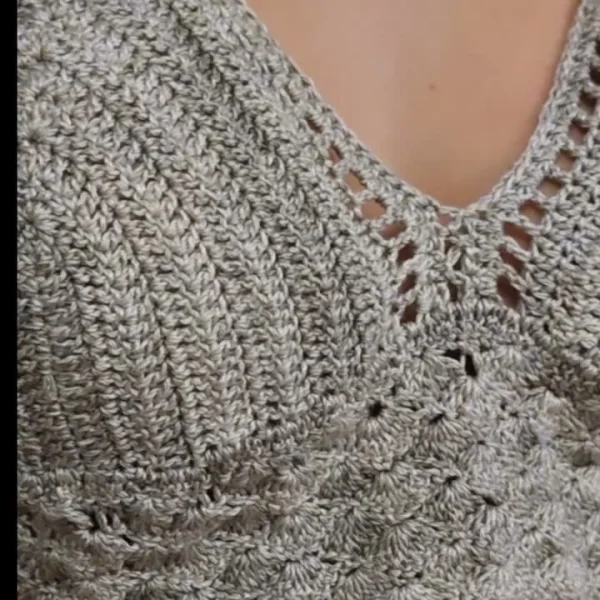 Doğal Ton Fileli El Örgüsü Bralet Üst