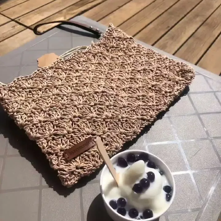 Yıldız Desenli Yeşil Tonlu Plaj Çantası