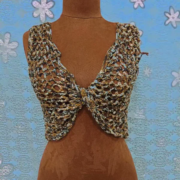 Çapraz Bağlamalı File Örgü Bralet Üst